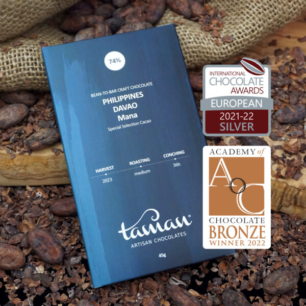 TAMAN tamna craft bean-to-bar čokolada Filipini Davao Mana