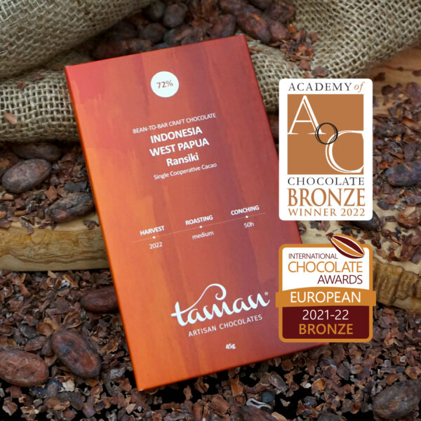 TAMAN tamna craft bean-to-bar čokolada Indonezija West Papua Ransiki